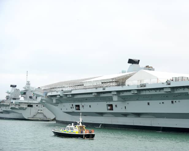 The departure of HMS Prince of Wales is due to take place later today after her initial sailing on Sunday was delayed. Picture: Sarah Standing (060224-5221)