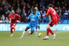 Peterborough new boy Michael Olakigbe was sent off in his side's defeat at Exeter last night.