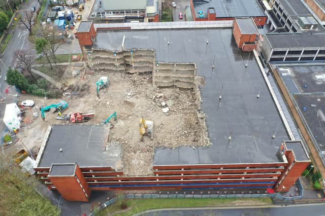 The demolition of Osborn Road car park