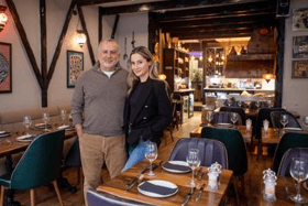 Recommended Eats: Agora in Southsea on 31st January 2024 Pictured: Owner Yilmaz Sener and his daughter, Dilan Sener at Agora restaurant, Southsea 