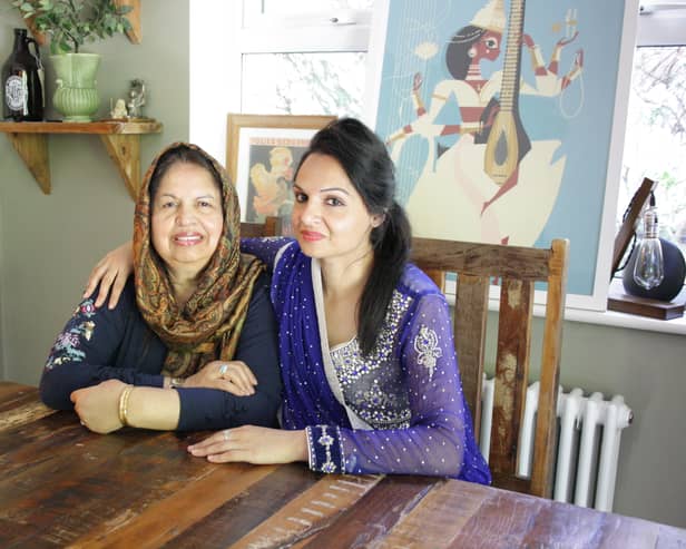 A gala night is being held at The Queen's Hotel in order to celebrate Indian and Pakistani cuisine and raise money for clean water pumps across Asia. 

Pictured: Nadia Arab with her mother Khalida. 