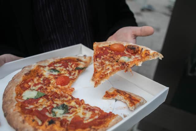 Pizza from a Pizza Rebellion vending machine in Portsmouth.
