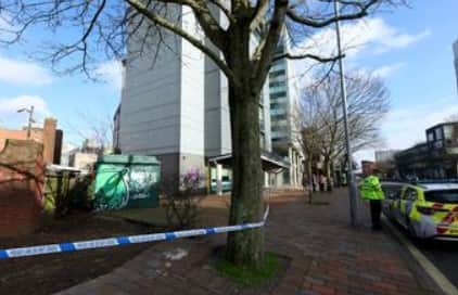 Police in Winston Churchill Avenue. Pic: Chris Moorhouse