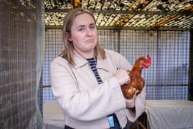 RSPCA The Stubbington Ark, Stubbington 
Pictured: Sophie with Penelope the chicken
Picture: Habibur Rahman