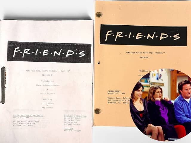 Scripts for two Friends episodes are going on sale at a Southsea auction house.