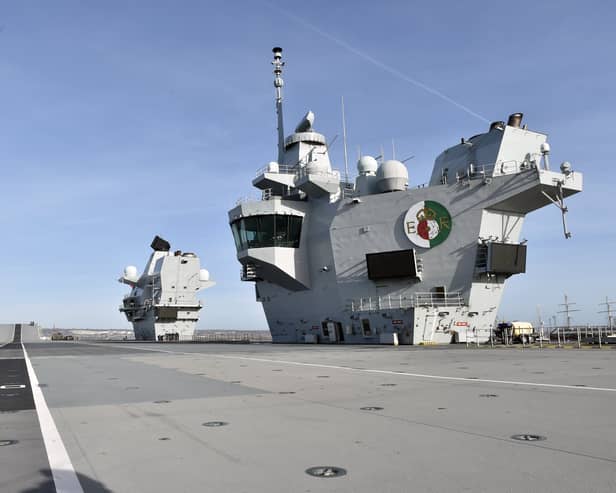 Ten sailors were injured on HMS Queen Elizabeth following a fire last week, national reports say. Sarah Standing (010224-6156)