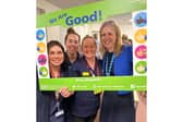 Portsmouth Hospitals University NHS Trust Chief Executive, Penny Emerit, celebrates with maternity staff after receiving a rating of "good" from CQC inspection.