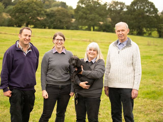 Westlands Farm Shop has been shortlisted for a national award. 
From left to right - Graham Collett, Kayleigh Collett, Olwen Collett, and Steve Collett. 