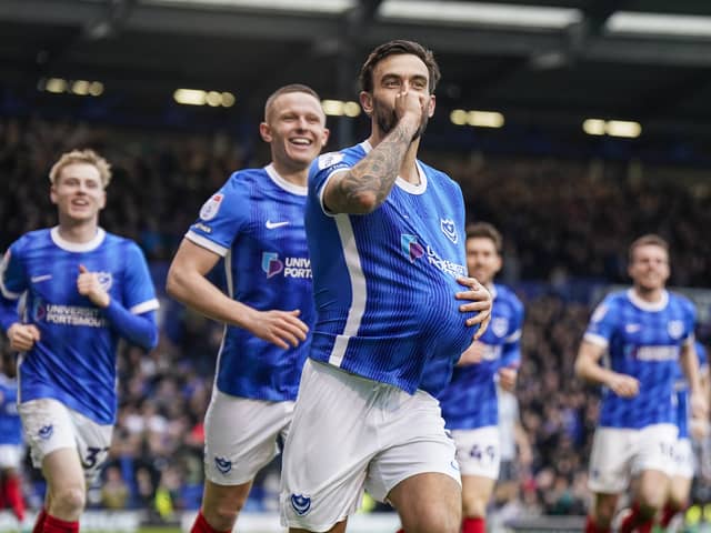 Marlon Pack revealed a double celebration in Pompey's 4-1 win over Reading. Picture: Jason Brown/ProSportsImages