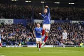 Callum Lang celebrates netting Pompey's third goal in the 4-1 win over Reading. Picture: Jason Brown/ProSportsImages