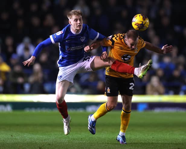 Pompey won convincingly at the weekend, beating Reading 4-1. Cambridge United also scored four, defeating Carlisle United. Both clubs have players in the League One team of the week. (Image: Getty Images)