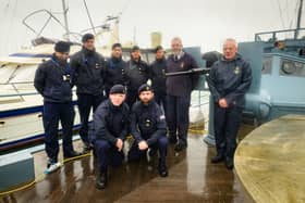 Sailors from Victory Squadron, HMS Collingwood, visited HMS Medusa in Gosport, a Harbour Defence Motor Launch (HDML) Built in 1943 and saw service during D-Day. Picture: Keith Woodland.