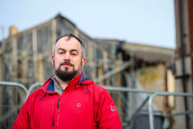 Alan Orbell in Langford Road, Fratton, is currently unable to live in his house adjacent to the site of a house that collapsed in December 2022.
 
Picture: Chris Moorhouse 