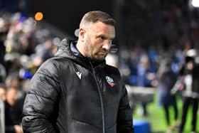 Bolton boss Ian Evatt feels his side have challenges to overcome in promotion battle with Pompey. Pic: Graham Hunt/ProSportsImages
