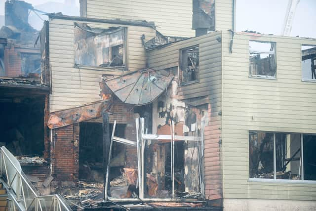 Scene of the fire following the fire at the Osborne View in Hill Head