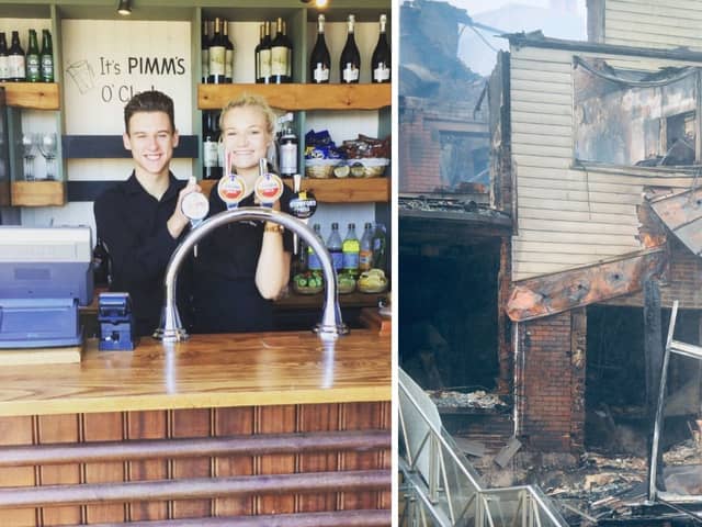 The Osborne View pub was destroyed by a fire in the early hours of Wednesday, February 22.