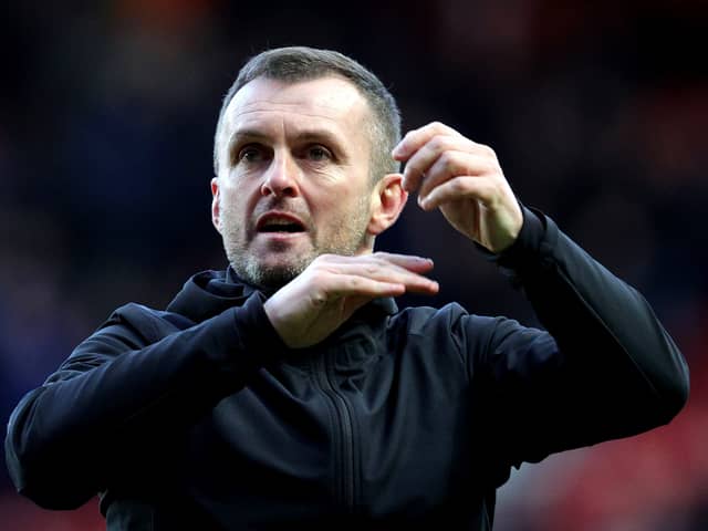 Charlton Athletic and former Southampton boss Nathan Jones in the 0-0 draw with Pompey. Pic: PA