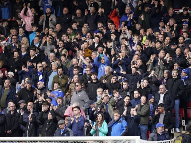 Pompey took 3,155 fans to Charlton for the 0-0 draw. Pic: Jason Brown/ProSportsImages