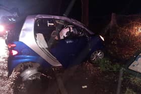 Collision on A3 at Bramshott following a car hitting standing water. 