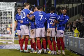 Pompey hope to be celebrating promotion this term. Pic: Jason Brown