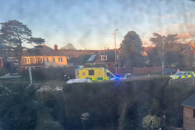 A27 Portchester Road crash. Pic: Hannah Russell 