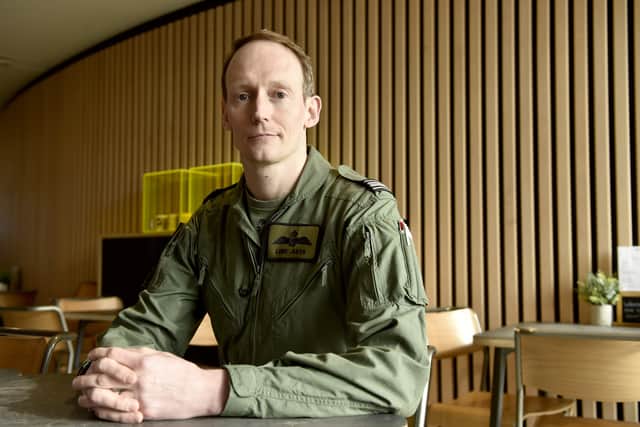 Pictured is: Luke Jules, RAF Squadron Leader who has been with the force for 21 years.Picture: Sarah Standing (270224-7846)