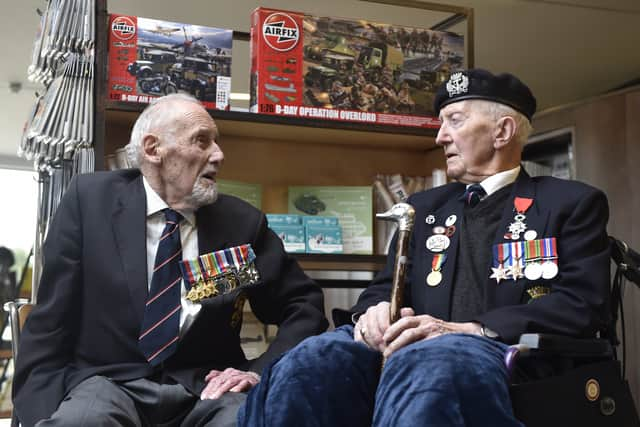 Pictured is: John Roberts and Stan Ford have both had their names added to the Normandy Memorial Wall in Southsea. Picture: Sarah Standing (270224-7745)