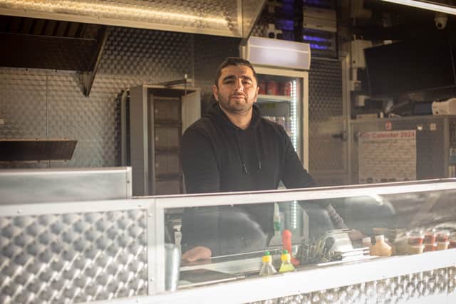 Siyami Er celebrating with his team after his Boss Kebab van won Kebab Van of the Year at The British Kebab Awards