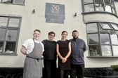 36 On The Quay in South Street, Emsworth. Pictured is: (l-r) Dara Ryan, sous chef, Karolina Sobierajska, restaurant manager and owners Martyna and Gary Pearce. Picture: Sarah Standing