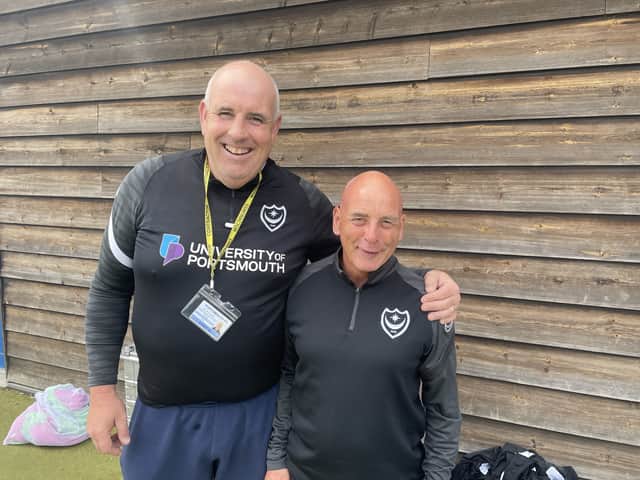 Shaun North (right) took over as kitman from the long-serving Kev McCormack in September 2021.