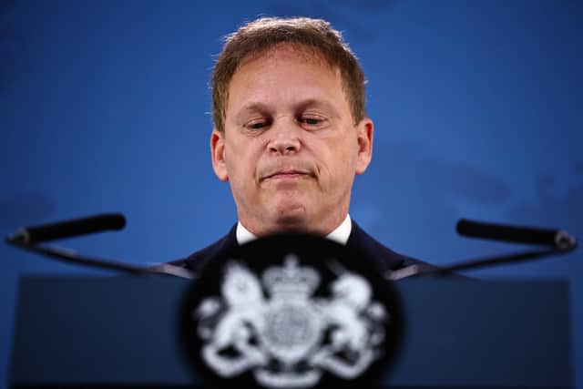 Defence secretary Grant Shapps said the Royal Navy will continue to protect merchant shipping around the world. Picture: HENRY NICHOLLS/AFP via Getty Images.
