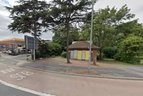 The fire took place at a public toilet near the bus station in London Road, Hilsea. Picture: Google Street View.