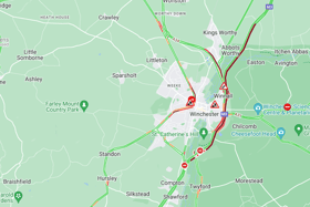 The M3 has been partially closed westbound between junction 11 and junction 12 following collision. 