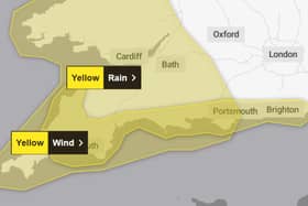 Yellow weather warnings are in place for Hampshire with strong winds and rain expected to cause disruption.