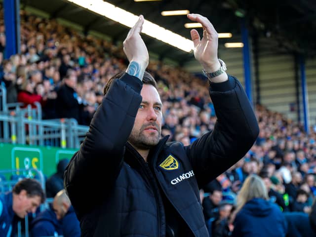 Oxford United boss Des Buckinghham before his side's 2-1 loss at Pompey. Pic: PA