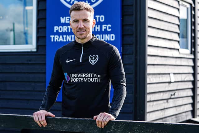Lee Evans signed for Pompey earlier this month. Pic: Portsmouth FC