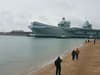 HMS Queen Elizabeth leaves Portsmouth as she heads for Rosyth for repairs