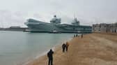 HMS Queen Elizabeth leaving Portsmouth on March 5 as she heads to Rosyth in Scotland for repairs. Picture: The News