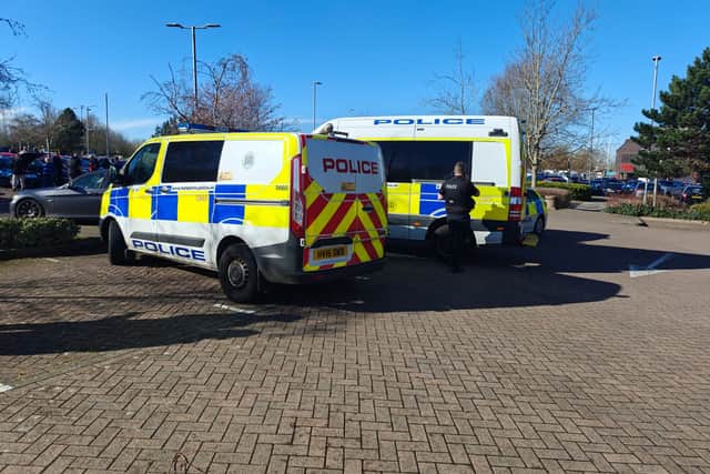 Police at Port Solent car meet on March 3