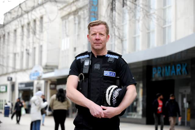 Chief Constable Scott Chilton in Commercial Road, Portsmouth