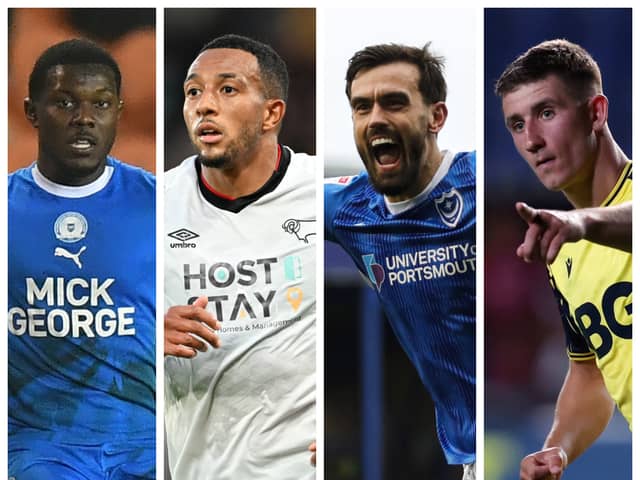 From left to right: Ephron Mason-Clark, Nathaniel Mendez-Laing, Marlon Pack and Cameron Brannagan are among League One's top players this season.