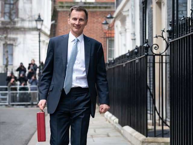 Chancellor of the Exchequer Jeremy Hunt leaves 11 Downing Street, London, with his ministerial box before delivering his Budget in the Houses of Parliament. Picture date: Wednesday March 6, 2024. Picture: Stefan Rousseau/PA Wire 