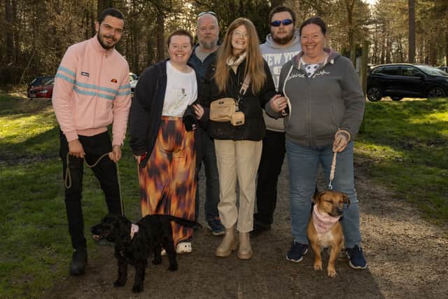 Pictured is: Bethan Smith, centre with her family.
Picture: Keith Woodland (030321-9