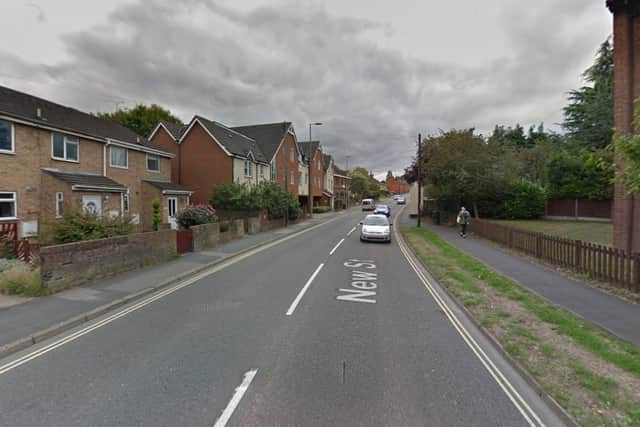 The collision took place in New Street, Andover, last month. Picture: Google Street View.