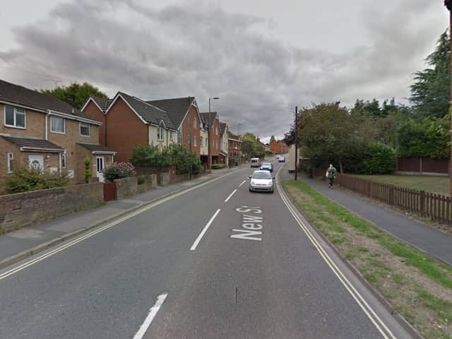 The collision took place in New Street, Andover, last month. Picture: Google Street View.