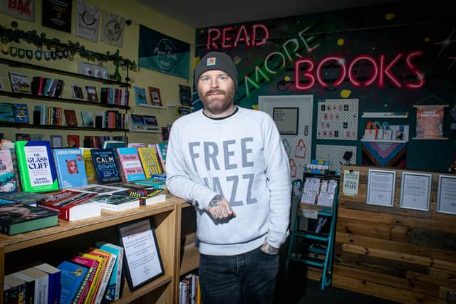 Pigeon Books in Southsea, Portsmouth faces threat of closure on Wednesday 6th March 2024
Pictured: Owner Phil Davies at Pigeon Books in Southsea