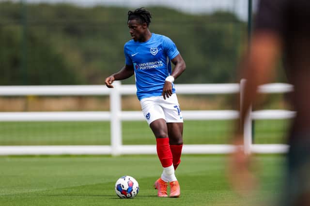Jayden Reid's last outing for Pompey was in July 2022 during a pre-season friendly at Bristol City. Picture: Rogan/Fever Pitch