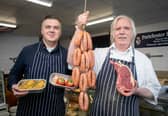 Feature story on Portchester Butchers, Portchester on Wednesday 6th March 2024

Pictured: Owners Jacob Smith and his father, David Smith at Portchester Butchers

Picture: Habibur Rahman