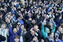 Pompey fans have been lauded by followers from across the country after creating a wall of noise against Oxford United. Pic: Jason Brown/ProSportsImages