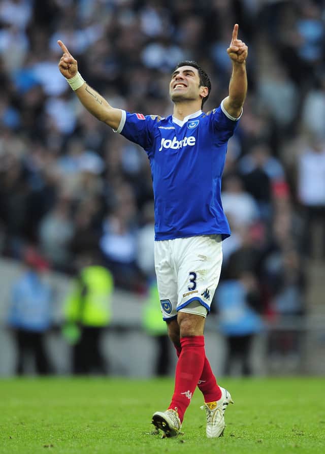 Ricardo Rocha celebrates victory over former club Spurs in the 2010 FA Cup semi-final. Picture: Shaun Botterill/Getty Images